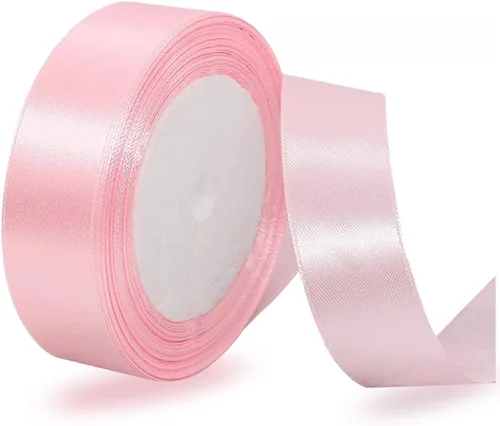 Miniatura 8 de Cinta de satén beige de 1 pulgada x 25 yardas, cinta de tela de color sólido para envoltura de regalos, manualidades, fabricación de lazos