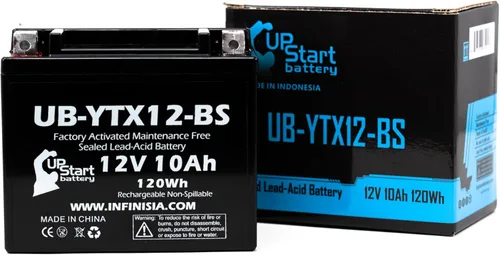 Repuesto para Honda ATC250ES Big Red 250 CC 1985, activada en fábrica, libre de mantenimiento, batería ATV de 12 V y 10 Ah, UB-YTX12-BS