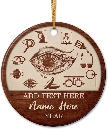 Miniatura 24 de Adorno de liniero de cerámica personalizado para Navidad 2025 – El favorito de Santa, primera Navidad como electricista, nombre personalizado