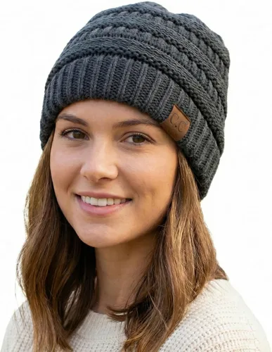 Miniatura 261 de C.C Trendy Warm Chunky Soft Stretch Cable Knit Beanie