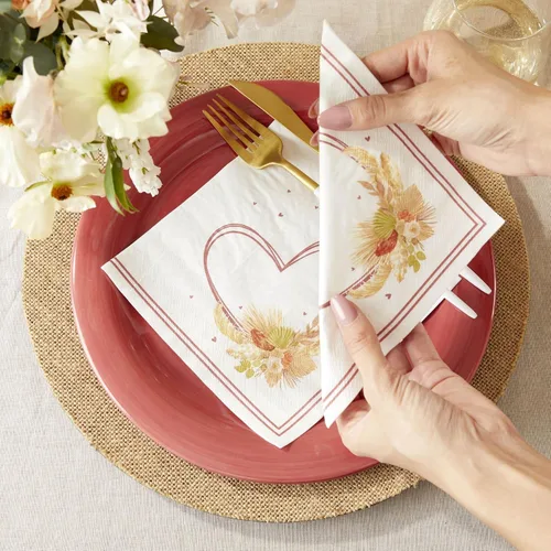Miniatura 5 de Kate Aspen Servilletas de papel rústicas bohemias de 2 capas (juego de 30), servilletas decorativas gruesas, perfectas para bodas de otoño, brunch