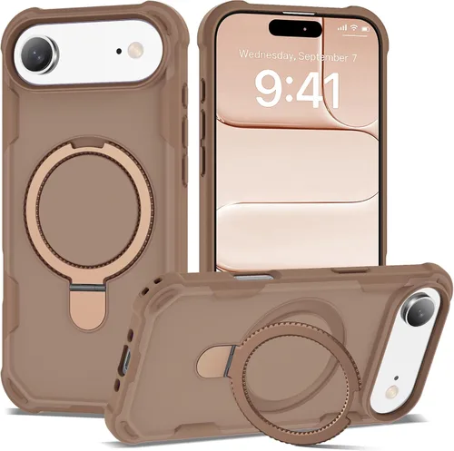 Miniatura 19 de Funda compatible con iPhone 12 y 12 Pro de 6.1 pulgadas con soporte de anillo magnético [protección militar contra caídas] [compatible con MagSafe]