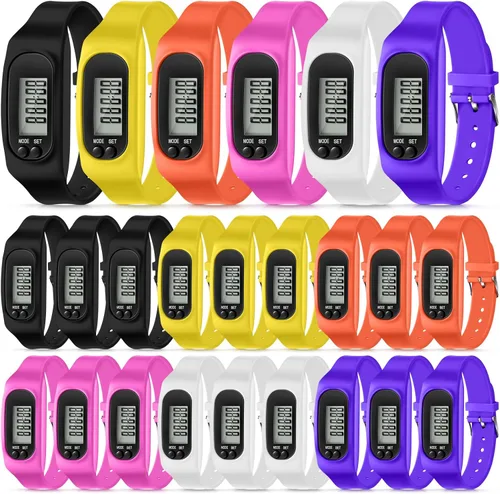 Miniatura 9 de Geyoga Pedometer for Walking Steps and Miles Pedometer Watch Silicone Steps Tracker Running Bracelet Ankle Step Counter for Calorie Burning and Step