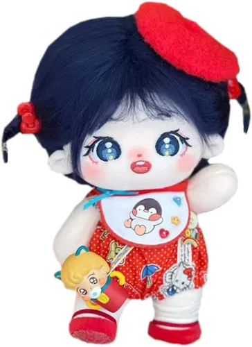 niannyyhouse Muñeca de Peluche de 8" para Niña Cuerpo Relleno Humanoide sin Atributo 8" Cuerpo Normal Ropa Vestible para Vestir Regalos (a-39-sin