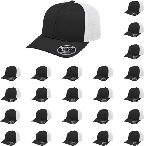Miniatura 34 de Cap America i8502 Flexfit 110 Premium - Gorra de camionero de perfil medio con 6 paneles de malla trasera con protección UV y cierre ajustable Azul