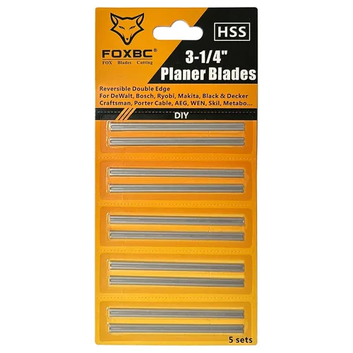 Miniatura 3 de FOXBC Cuchillas de cepilladora de 3-1/4 pulgadas, paquete de 10, Cuchillas de cepilladora de 82 mm de repuesto para Bosch, Makita, DeWalt, Wen 6530