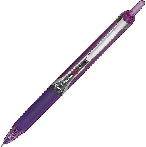 Miniatura 3 de Pilot Precise V5 RT - Bolígrafos de tinta líquida recargables y retráctiles, punta extrafina (0.5 mm.), tinta morada, paquete de 12 (26066)