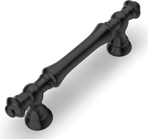 Miniatura 16 de Amerdeco ZH0014 - Juego de 10 tiradores de gabinete de latón antiguo de 3 pulgadas (76mm) con agujero central, herrajes para gabinetes de cocina