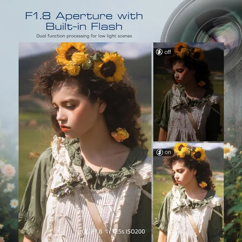 Miniatura 5 de G-Anica Cámaras digitales 8K para fotografía con doble lente, kit de cámara de punto de vlogging y disparo WiFi de 64 MP con pantalla abatible