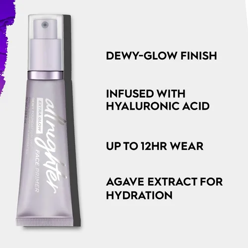 Miniatura 2 de Urban Decay All Nighter - Base facial extra brillante, acabado húmedo, base suavizante e hidratante para maquillaje facial de base, ácido