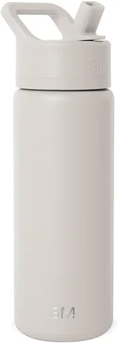 Simple Modern botella de agua reutilizable con tapa con pajilla, para niños, termo de acero inoxidable con aislamiento al vacío, para la escuela,
