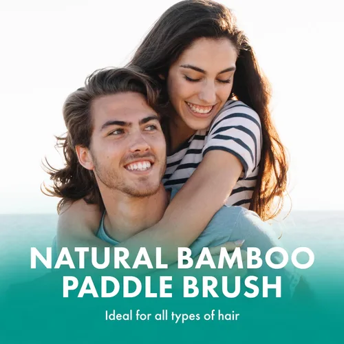 Miniatura 2 de Agave Natural Bamboo Paddle Brush Cepillo ligero desenredante y alisador para el cabello