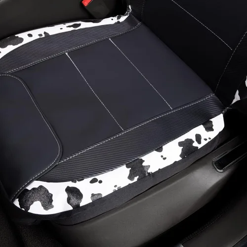 Miniatura 4 de Flying Banner - Fundas de asiento de automóvil para asiento delantero y trasero, piel sintética, a prueba de agua, fibra de carbono