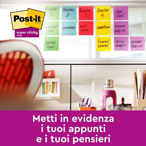 Miniatura 7 de Post-it Dispensador de notas Z, paquete de 2 almohadillas, 45 hojas por bloc, 2.992 in x 2.992 in, color turquesa, para una cómoda dispensación