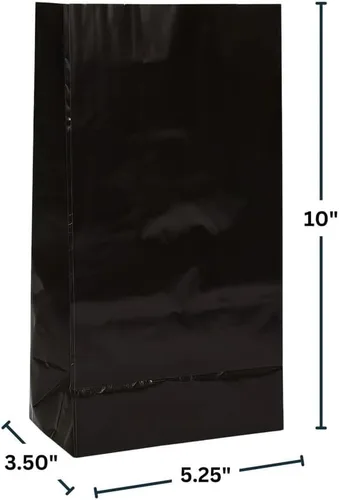 Miniatura 2 de Bolsas de papel brillante para regalos, 12 unidades, 12 unidades, Negro