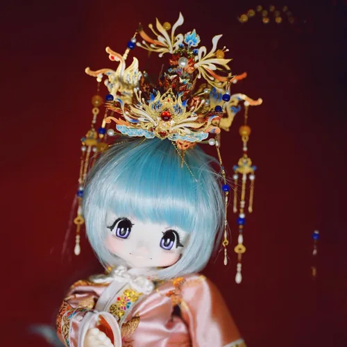 Miniatura 2 de MU Rompecabezas de metal 3D DIY Kits de modelo Phoenix Coronet Series E Yuanchu, cultura china miniatura rompecabezas de construcción DIY Sets
