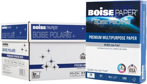 Miniatura 12 de BOISE POLARIS Papel de copia multiusos prémium Carta de 8.5 x 11 pulgadas SPLOX (caja de fácil transporte) 97 blanco brillante, 20 libras