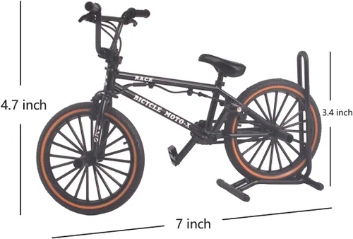 Miniatura 2 de Ailejia Bicicleta de dedo de metal mini, juego de bicicletas BMX de deportes extremos, juguetes para niños y adultos, colección de modelos