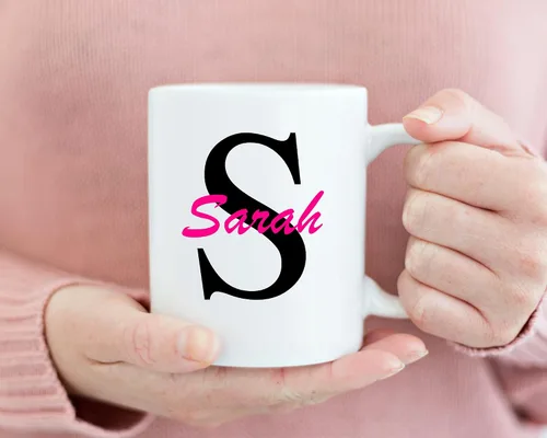 Miniatura 3 de Taza de café con nombre personalizado, taza de café con monograma, nombre personalizado y taza de café inicial, taza de café al mejor precio