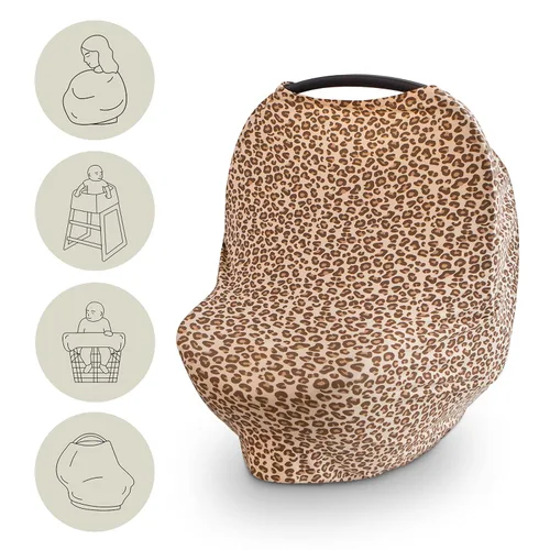 Miniatura 11 de mushie Funda para asiento de automóvil para bebé, transpirable y elástica, funda multiusos para lactancia, lactancia, silla alta, carrito de Dried