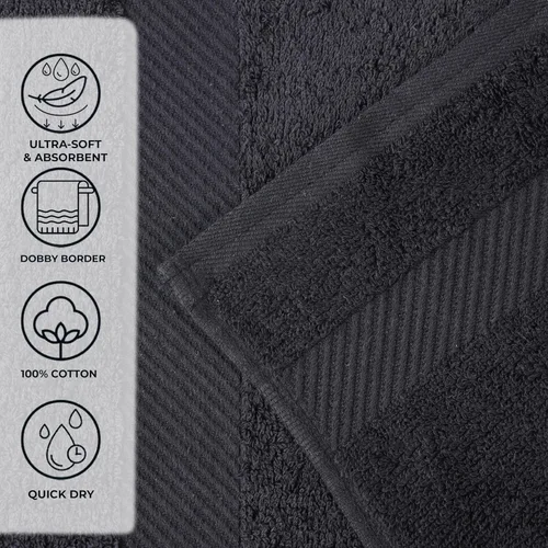 Miniatura 9 de SUPERIOR Kendell - Juego de 4 toallas de baño de algodón egipcio, absorbentes, para la ducha, artículos esenciales para el spa, toallas grandes