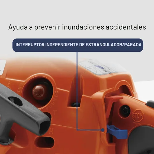 Miniatura 7 de Husqvarna Motosierra de gas Mark III de 120 cc, motor X-Torq de 2 ciclos, motosierra de 14 pulgadas con engrasador automático, para corte de madera