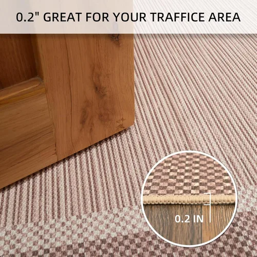 Miniatura 7 de ILANGO Alfombras de Área de Yute para Exteriores, Alfombras Tejidas Lavables para Patio 5'x7', Alfombras Naturales de Estilo Rústico para Áreas