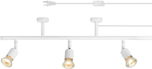 Miniatura 17 de GLOBE Electric 60024 Iluminación de riel de 3 luces con enchufe, cabezales ajustables, acabado blanco mate, 22 pulgadas, base GU10, cable de 15 pies