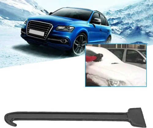 Miniatura 3 de Rascador de nieve para automóvil, rascador de hielo de invierno para automóvil, raspador de parabrisas ligero para hielo y nieve, herramienta