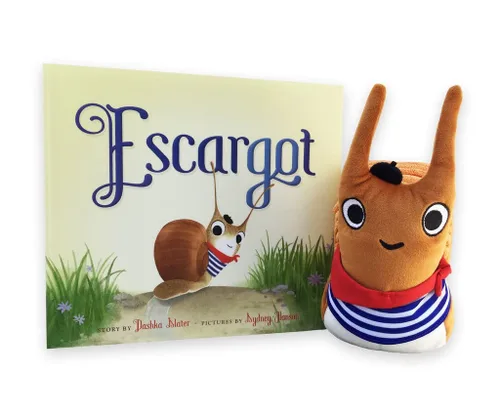 Miniatura 3 de Escargot by Dashka Slater Tapa dura, MerryMakers Caracol Plush, con hoja informativa de caracol y regalo - Bolsa de libro