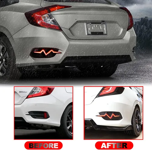 Miniatura 5 de Luz Trasera de Parachoques LED para Honda Civic LX EX Touring Sedan 2016 2017 2018 2019 2020 2021 Luz de Cola, Antiniebla y Luces de Giro