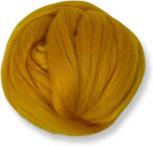 Miniatura 5 de Revolution Fibers Lana Corriedale teñida 8.2 onzas de parte superior de lana peinada de primera calidad 26 micras, 100% lana Corriedale pura