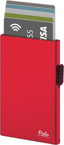 Miniatura 10 de Cartera desplegable, delgada y minimalista para tarjetas de crédito para hombres y mujeres, tarjetero para 7 tarjetas, protección RFID, cartera