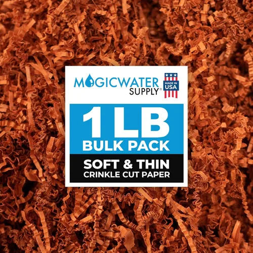 Miniatura 13 de MagicWater Supply - 1 libra - Kraft - Relleno de papel de corte arrugado suave y fino, ideal para envolver regalos, relleno de cestas, cumpleaños