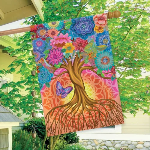 Miniatura 2 de Briarwood Lane - Bandera para el hogar de primavera, árbol de la vida, inspiradora, para exterior, 40 x 28 pulgadas