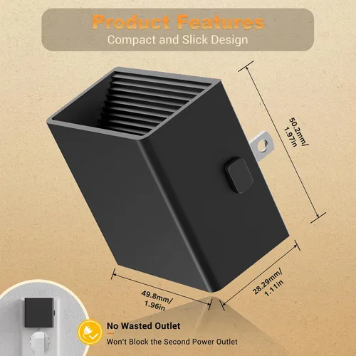 Miniatura 4 de JandCase Luz nocturna, luces nocturnas automáticas enchufables a la pared, paquete de 2 luces nocturnas modernas con sensor de luz automática, luz