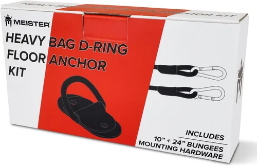 Miniatura 5 de Meister Kit de montaje de anclaje de piso con anillo en D de bolsa pesada de doble extremo con bungees - negro