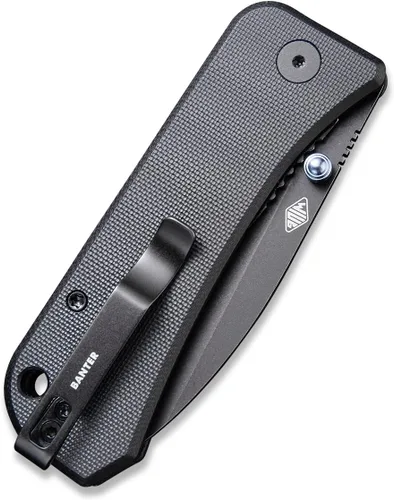 Miniatura 4 de Cuchillo de bolsillo WeKnife Banter para EDC, cuchillo plegable Ben Petersen con hoja de 2.9" S35VN, abrebotellas de pulgar de titanio 2004B (Negro)