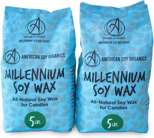 Miniatura 4 de American Soy Organics - Bolsa de 5 libras de cera de soja natural Millennium Wax para hacer velas