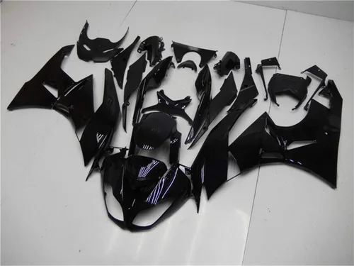 Miniatura 2 de US STOCK - Carenado negro brillante apto para 2009-2012 ZX6R 636 ZX-6R inyección ABS plásticos posventa carrocería 2010 2011 09 10 11 12