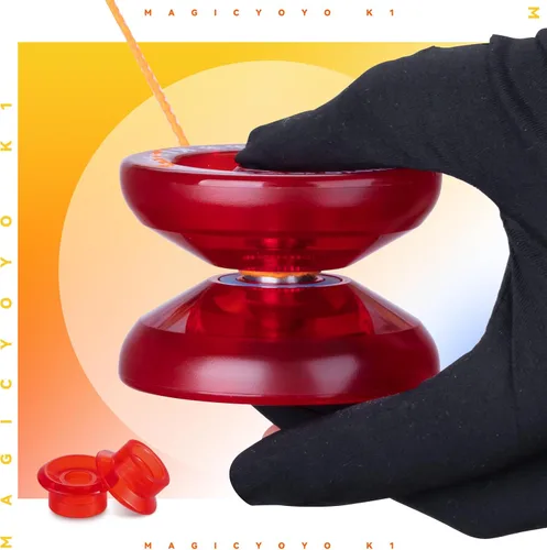 Miniatura 5 de Paquete de 3 yoyos para principiantes para niños, MAGICYOYO K1-Plus Responsive Yo Yos + 3 guantes de yoyo, 3 bolsas de yoyo, 18 cuerdas, todo en una