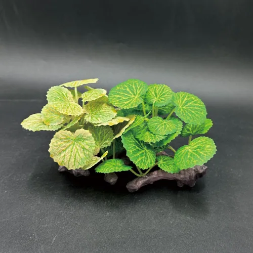 Miniatura 7 de Aquarium Plant Fish Tank Decoration Small Plastic Artificial Plant Goldfish Fish Hide (Rainforest Leafs-Pink-Height-Set) (Green/Yellow-2pcs-Set)