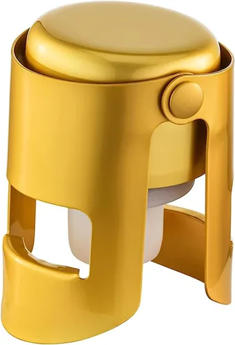Miniatura 17 de Tapones de champán con protector de champán de acero inoxidable con silicona de grado alimenticio a prueba de fugas que se mantienen frescos, Negro