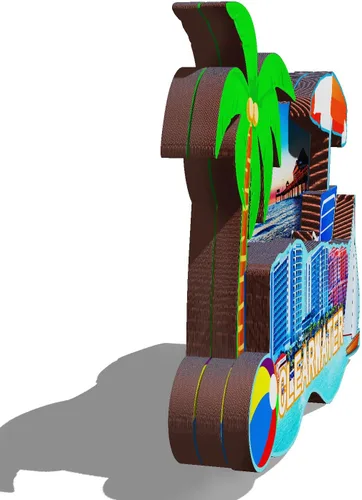 Miniatura 2 de Imán de madera de Clearwater de Estados Unidos 3D para nevera, recuerdos coleccionables, decoraciones artesanales hechas a mano