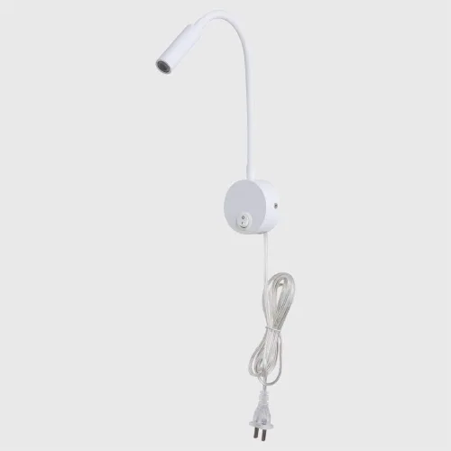 Miniatura 3 de Apliques de pared Lámpara de lectura de luz 3W blanco cálido 3000K cable para leer libros en la cama Interruptor basculante blanco 1 pieza