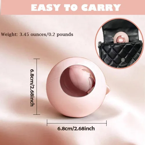 Miniatura 6 de CALMTEE Bola de rodillo de pelusa de gel reutilizable, rodillo de pelusa lavable pegajoso, portátil, para perros pequeños, gatos, mascotas, Rosa