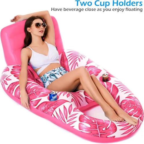 Miniatura 5 de Jasonwell Flotador Inflable para Piscina para Adultos - Flotadores de Piscina Tumbona Flotadores Balsa Silla Flotante Silla de Agua Flotadores
