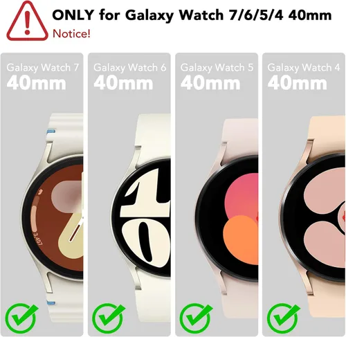 Miniatura 2 de SPGUARD Paquete de 4 protectores de pantalla para Samsung Galaxy Watch 7 de 1.575 pulgadas (1.575 in), película transparente de vidrio templado