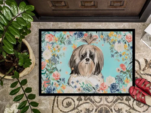 Miniatura 3 de Caroline's Treasures CK3410MAT - Tapete Shih Tzu de 18 x 27 pulgadas, para interiores y exteriores, para entrada, antideslizante, lavable, de pelo