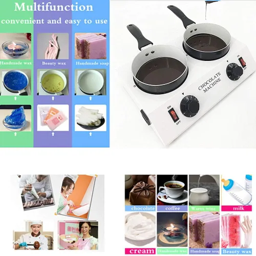 Miniatura 4 de Horno eléctrico de chocolate para derretir chocolate de acero inoxidable, máquina de templado de chocolate con mantequilla, 80 W, 30 ~ 85 ºC, crema
